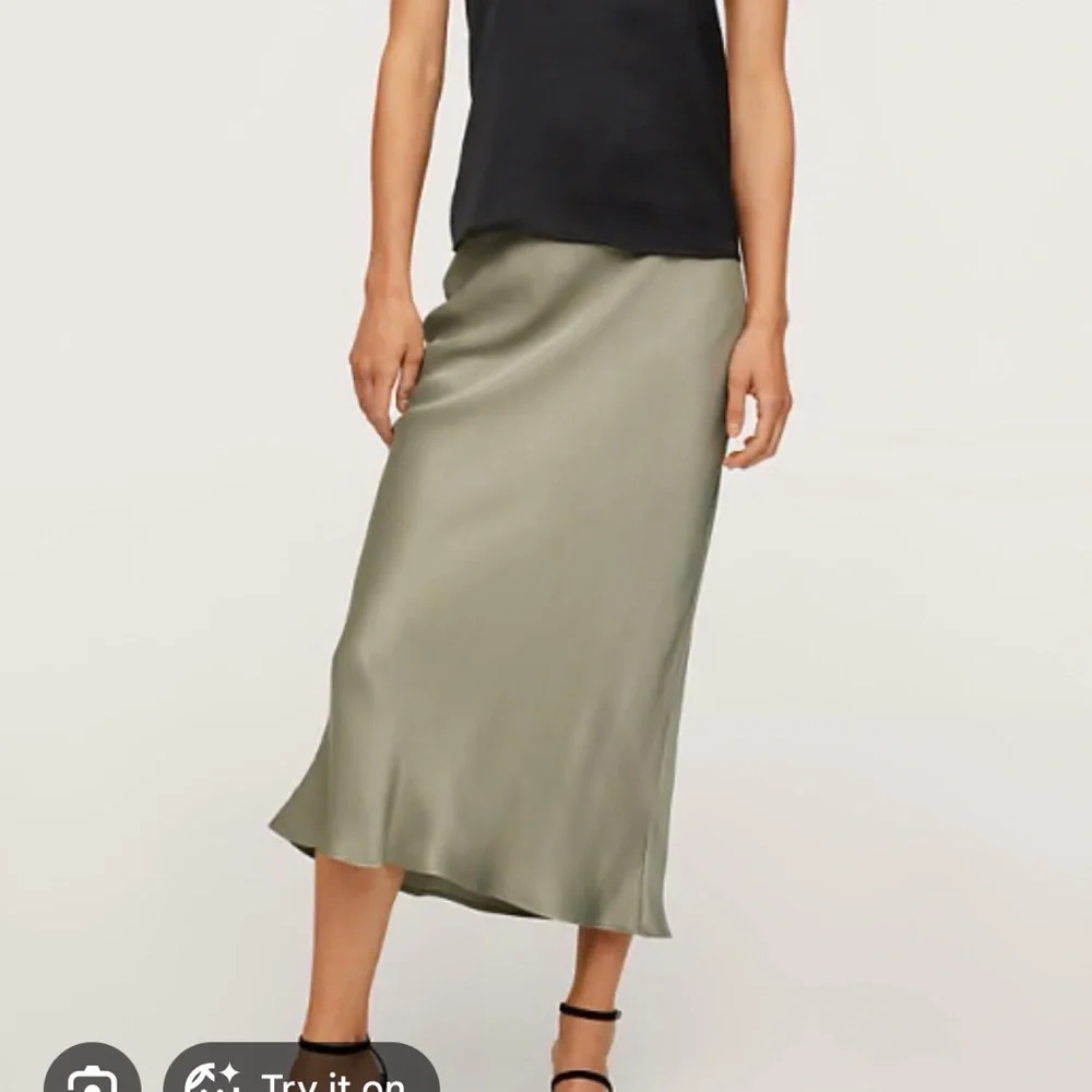 Mango Olive Midi Skirt - Picture 3 of 5